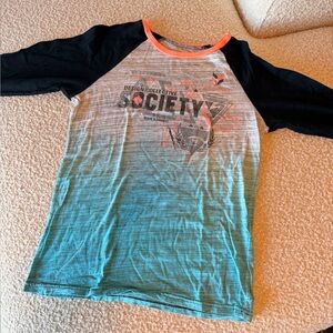 Society three quarter sleeve shirt